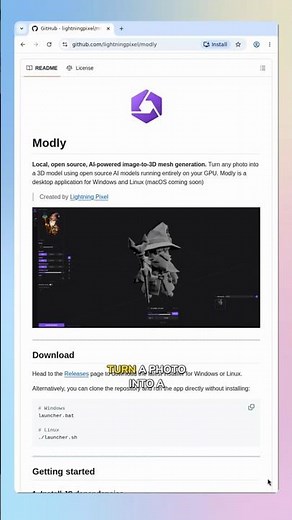modly — Local image-to-3D app on your GPU