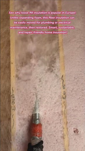 Blown-In Fiber Insulation Genius 🤯 Easy Plumbing & Wiring Maintenance Access #satisfying #technology