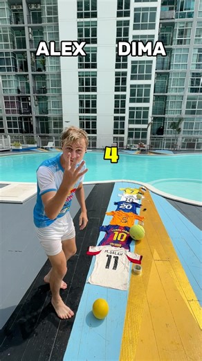 💦⚽️Football Challenge In The Pool #football #soccer #pool #challenge