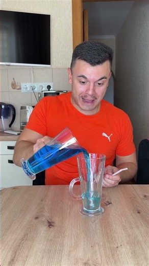 Blue water drinking