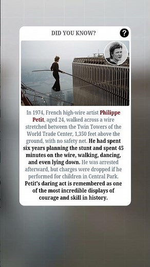 Philippe Petit’s Daring Walk Between the Twin Towers