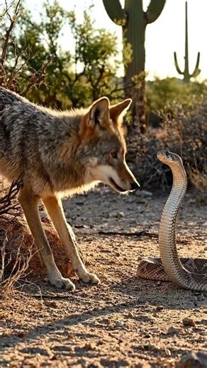 Rattlesnake vs Coyote | Silent Venom Meets a Fearless Desert Hunter | Real 4K Survival Encounter