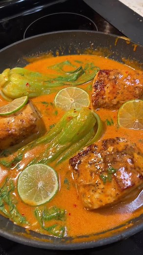 Pan Seared Fish in a Thai Red Curry Coconut Sauce Recipe! #curry #coconutmilk #currysauce #coconutcurry #grouper #fishrecipe #dinnerideas #foodtiktok #thai grouper recipe white fish curry recipe fish recipe coconut