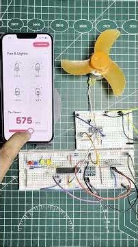 iPhone Controls a DC Motor & LEDs 🤖 | ATmega8 #electronics #bluetooth #embeddedsystem #ios #arduino