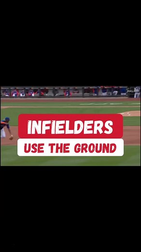 Infielders: Use The Ground On high intensity/high difficulty plays, plays where quick throws are needed, and plays where there is limited visibility of the target… the ground is your best friend🤗 During plays that require an immediate quick throw…often aiming at a target on the ground that is 10 feet in front of the first baseman is much less daunting then hitting your first baseman in the chest from 120 feet away. Check out my instagram (link in bio) to view the rest of my caption #infield #in