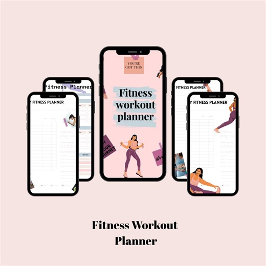 Fitness Workout Planner | Weekly Exercise Tracker (PDF Printable & Digital Use) - Etsy