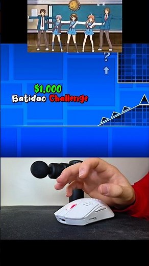 UFO Spam vs. $1,000 Impossible Click Challenge! #shorts #geometrydash