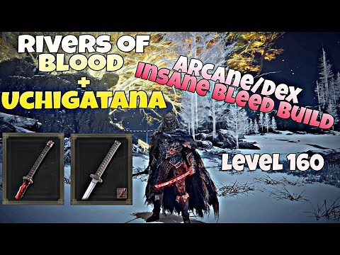 INSANE Bleed Build For Endgame - Arcane/Dex OP Rivers of Blood + Uchigatana