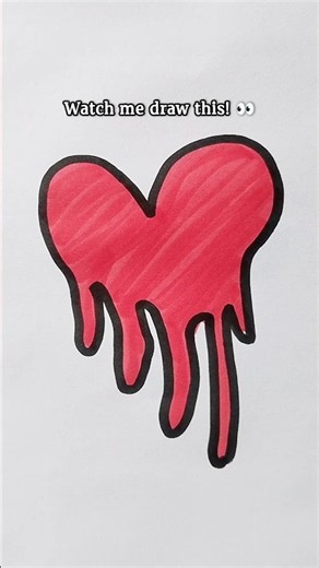 Easy Heart Drawing ❤️ | Satisfying Drawing for Kids 🎨 #heart #kidstvforfun #viral #youtubeshorts