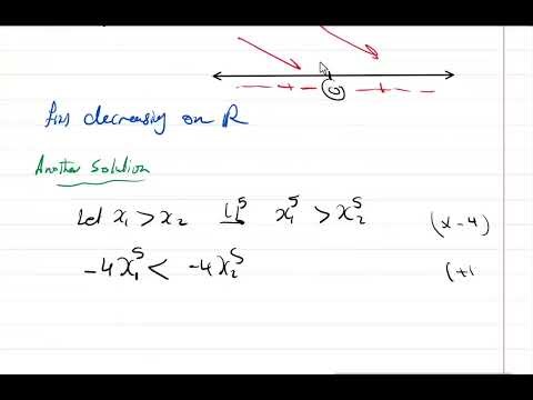 Increasing and decreasing of functions