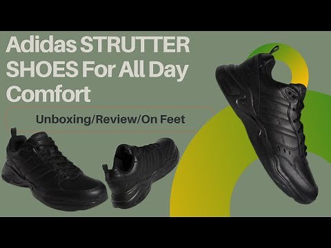 Adidas Strutter Shoes on Feet Review EG2656 Black - Most Comfortable Sneakers For Work, Part 1