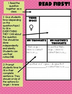 6th Grade Math Readiness Standards Think-Write-Pair-Write-Shares