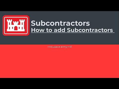 How to Add a Subcontractor