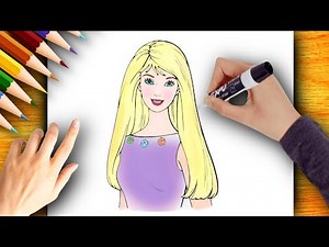 COMMENT DESSINER BARBIE RÉALISTE - FACILE - ÉTAPE PAR ÉTAPE