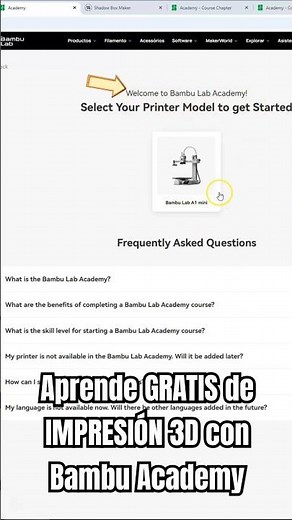 ¿Nuevo en la impresión 3D?. Aprende GRATIS lo básico con BAMBU ACADEMY #bambulab #3dprinting