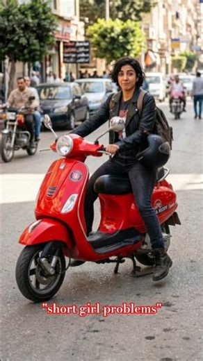 "short girl problems" You’re 5’2” but the bike is 6’0” 🛵😂 #scooter #scooterlife #viral