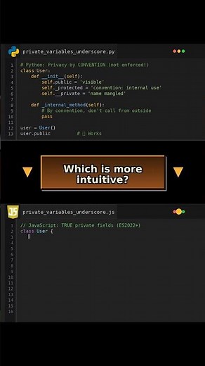 Private Variables: Underscore vs Hash Symbol! #underscoreconvention