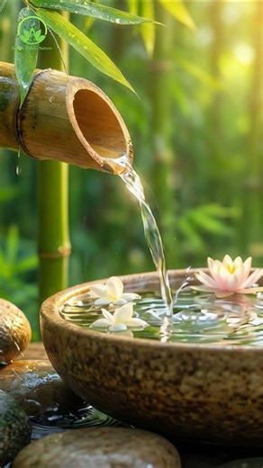 Bamboo Water Sounds to Calm Your Mind Instantly 🌿💧 #relax #relaxing