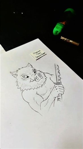 How to draw Inosuke's mask | Easy Step-by-Step #shorts