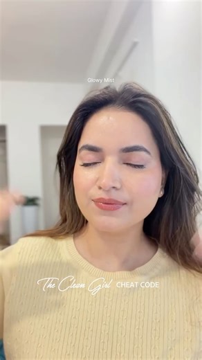 Minimal Makeup | Skincare on Instagram: "Comment “Clean” for links | Details ⬇️ Stop over-layering. Here is the Clean Girl Cheat Code for skin that actually looks like skin 😌✨ The Routine: ✨ Foundation + Moisturizer (The ultimate glow hack) @thefaceshop.official @elfcosmetics ✨ Creamy Concealer (Targeted brightening) @narsissist ✨ Brown Brow Gel (For that soft-focus look) @nyxcosmetics_in ✨ Cream Blush & Subtle Highlighter (The ‘Glow-from-within’ duo) @simplynam.beauty ✨ My-Lips-But-Better line