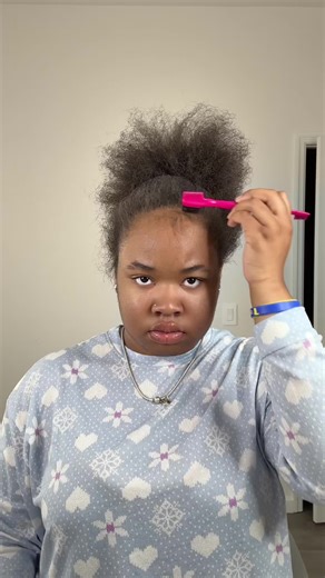 any suggestions for edge control?? #fyp #themyamarie #fypシ゚viral #naturalhair #ponytail