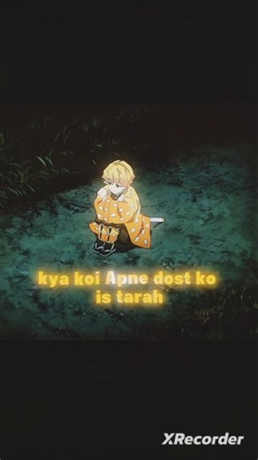 Zenitsu sitting alone in sad mood#sad