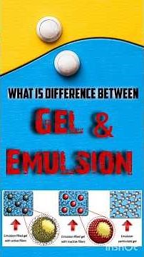 What is difference between gel and emulsion. Gel and emulsion
