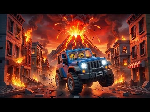 LEGO City: Can We Escape? LEGO Volcano Disaster Survival🌋🚨 Dream Lego