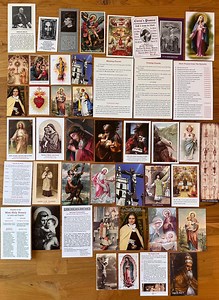 Catholic Holy Card Bundle: Prayers, Saints, and Sacred Images, 45 Cards - Etsy