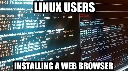 Linux users installing a web browser