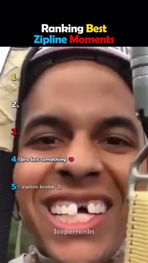 Ranking Best Zipline Moments ✌️💔 #usa #zipline #funny #fail #shorts #viral #ranking