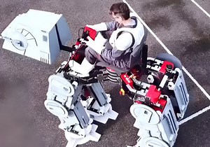 Star Wars fan 3D prints working AT-AT model you can ride like a horse
