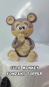 Monkey Fondant Topper #fypシ゚viral #fbreels | Vina&Vira - The TwinBakers