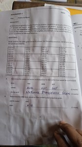 QuestionStudy the table below and answer the questions:A. D... | Filo