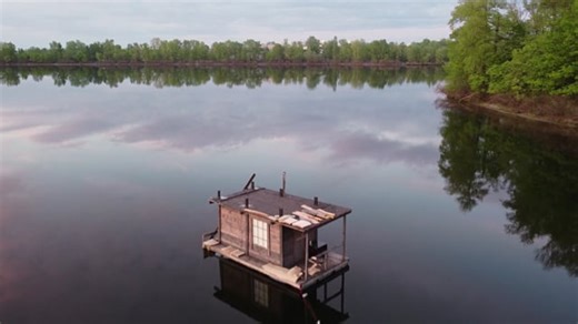 House, River, House On The River. Free Stock Video