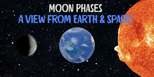 3D Moon Phases: Earth View vs. Space View