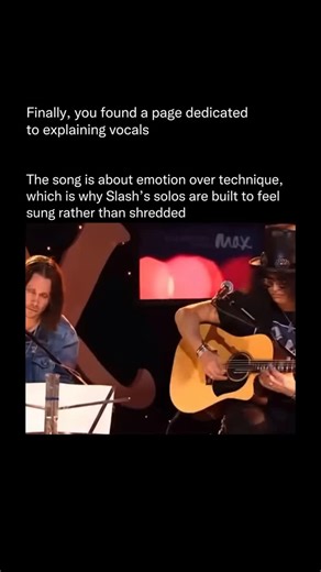 Explaining Vocals on Instagram: "🎸 Slash is often called the definition of a guitar hero not because of how fast he plays, but because of how deeply his solos connect. With his signature top hat, Les Paul, and unmistakable tone, Slash brought melody and emotion back into hard rock at a time when technical shredding was dominating the genre. His solos don’t overpower a song, they elevate it, moving like a vocal line rather than a display of technique. Through his work with Guns N’ Roses on track