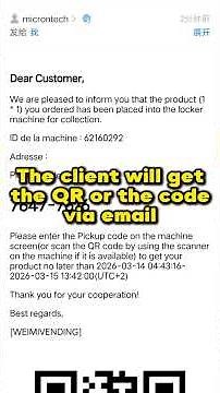 Pick up code instruction. Pre-purchased product after hour pick up from the locker vending machine