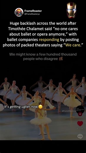 Ballet Companies Respond After Timothée Chalamet Says “No One Cares About Ballet” #timotheechalamet