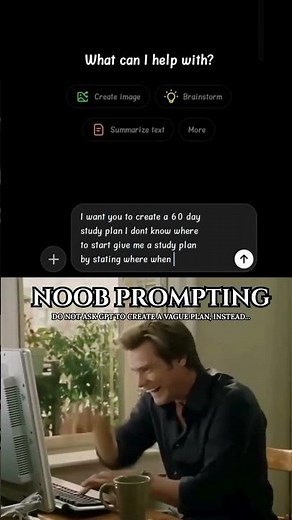 ChatGPT Noob Vs Pro Prompting - Create your best personalized plan in seconds 🗿