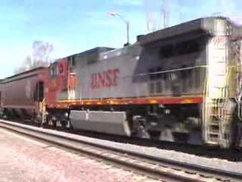 Two BNSF Monster Freight Trains Meeting In Flagstaff, Arizona, USA
