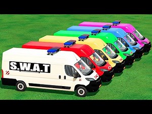 TRANSPORT OF NEW POLICE CAR MODELS! FORD, SWAT OPEL VAN & GMC SHELBY! Farming Simulator 22