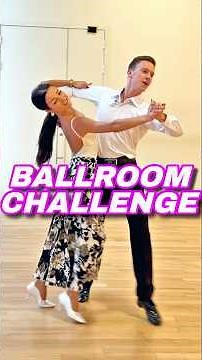 Jenya and Lina - 10’ to learn Luca and Loraine Foxtrot steps 🤭 #ballroom #dance