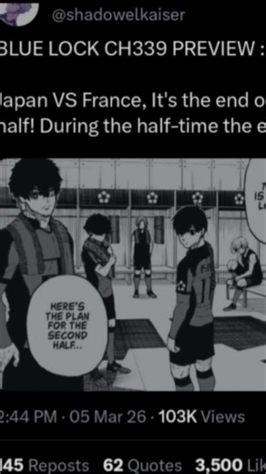 Blue Lock Chapter review 339 #anime #bluelock #manga #bluelockspoilers