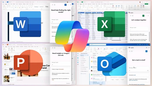 Copilot now included with Word, Excel, PowerPoint, Outlook & OneNote