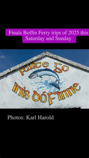 ☀️🐬🛳 FINAL TRIPS OF 2025 SEASON TO INIS BÓ FINNE ☀️🐬🛳 The ferry will be making it's last trips of the season to Inis Bó Finne this weekend. Saturday 27th & Sunday 28th September @ 10.30am, 1.30pm & 4.30pm. There will be no service on Friday this week. | Boffin Ferry Donegal
