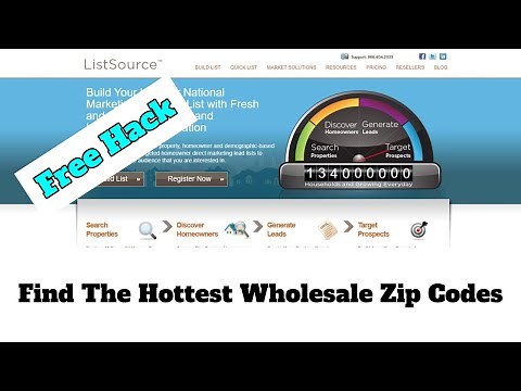 Find The HOTTEST Wholesaling Zip Codes With ListSource Hack **FREE**
