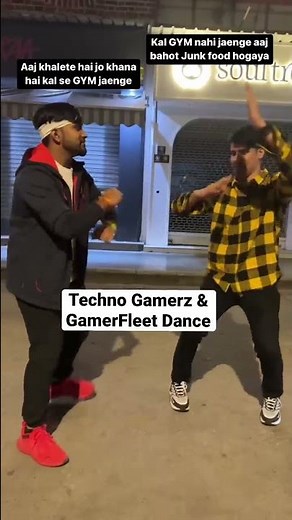 @TechnoGamerzOfficial & @GamerFleet FUNNY DANCE 🤣
