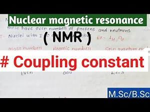 Coupling constant ( J )
