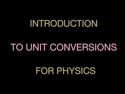 Introduction to Units and Unit Conversions